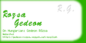 rozsa gedeon business card