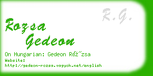 rozsa gedeon business card